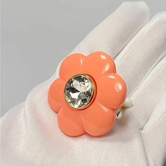 Lele Sadoughi Daphne 14K Gold-Plated, Resin, & Crystal Clip-On Earrings - Picture 7 of 7